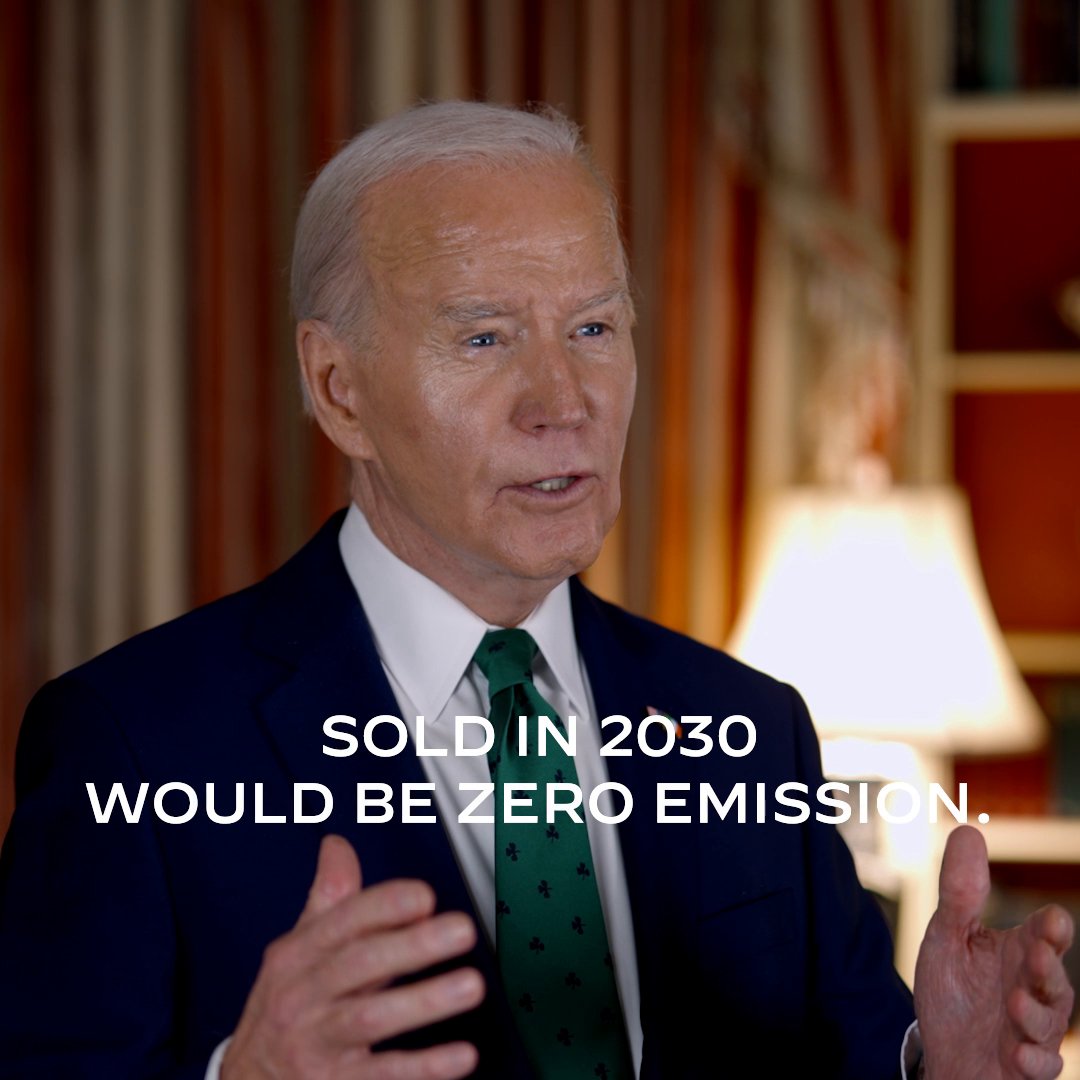 Today, we’re setting new pollution standards for cars and trucks. And you have my word: U.S. workers will lead the world in making autos, each stamped 'Made in America.'