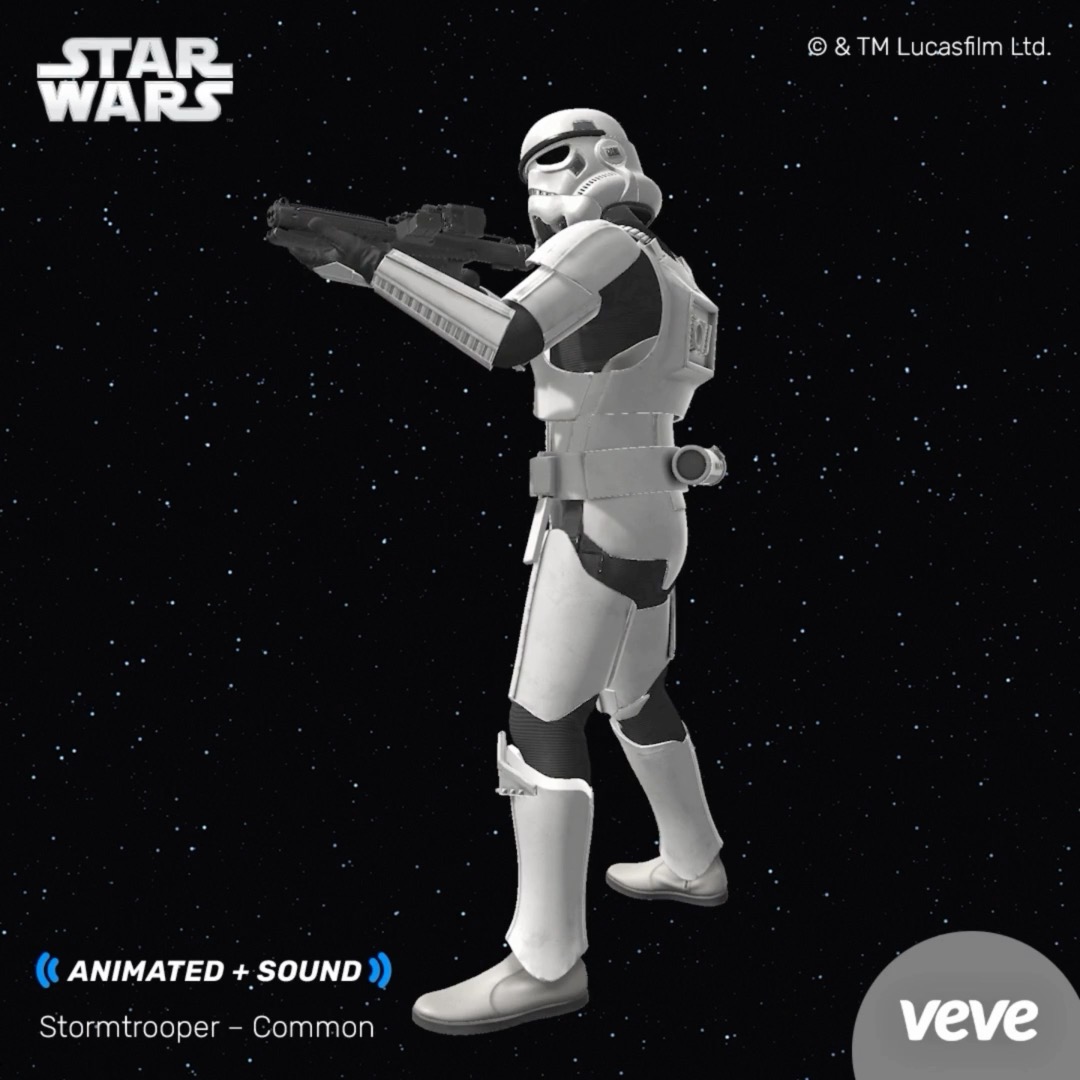 With a mastery of blasters, Stormtroopers can launch relentless assaults in overwhelming numbers! Two Star Wars digital collectibles drop in blind box Waitlist format Sun, 24 Mar at 8 AM PT: 🤍🖤