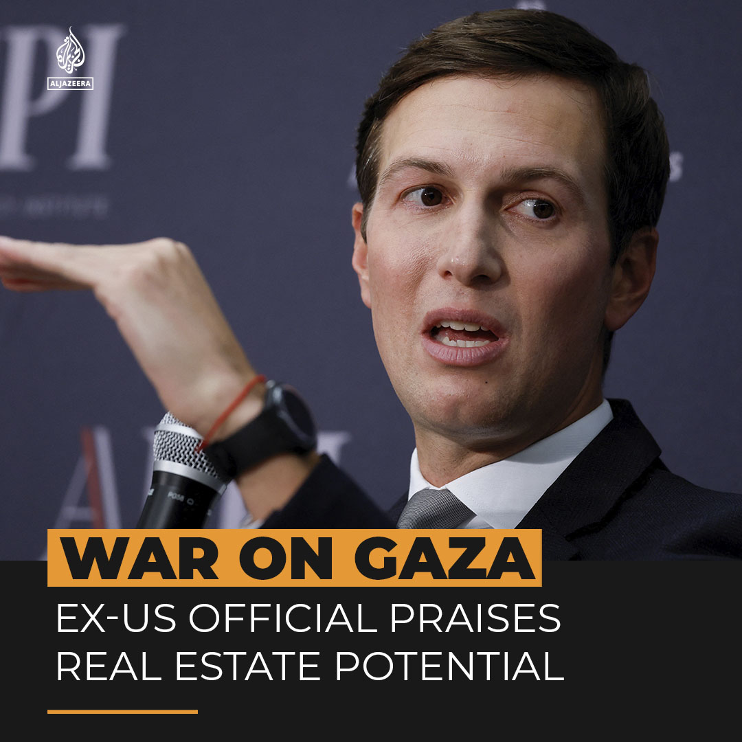 Waterfront property in Gaza could be “very valuable” and that Israel should move Palestinians out of Gaza to enable an attack on Rafah, says Jared Kushner, a former adviser to Donald Trump ⤵️