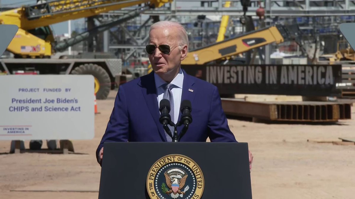 President Biden announces a landmark agreement with Intel to provide $8.5 billion to bring semiconductor manufacturing back to the U.S.
