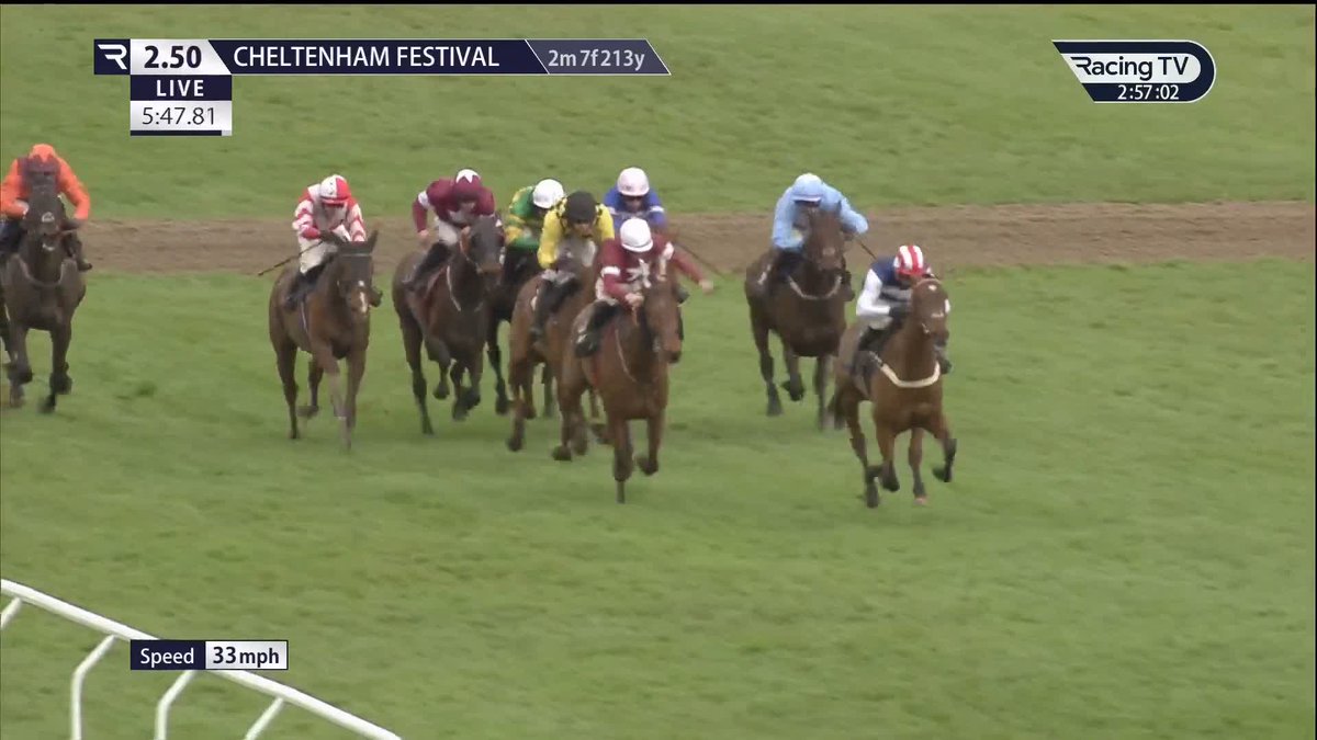 🚨 The most dramatic race of the 2024 Cheltenham Festival. The Jukebox Man getting pipped by Stellar Story.