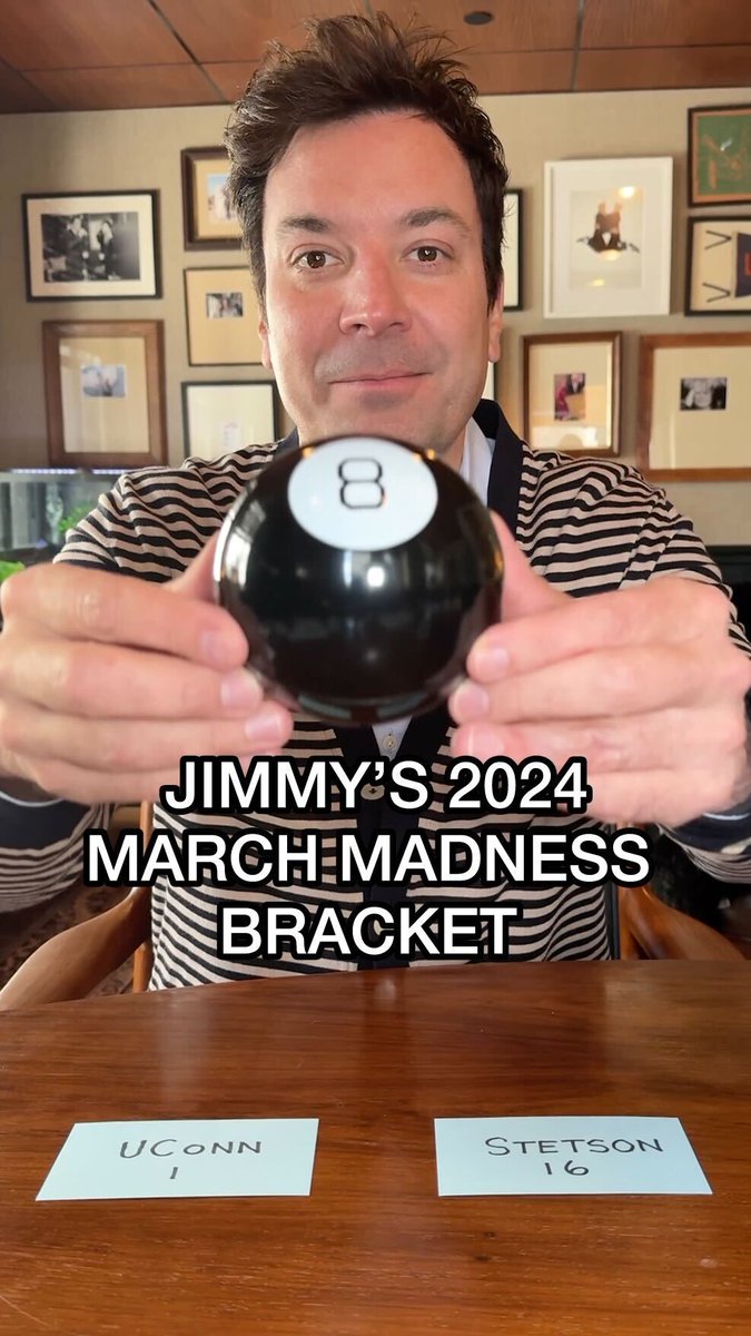 I asked my Magic 8-ball to help me pick my #MarchMadness bracket this year. Let's see how far we get!