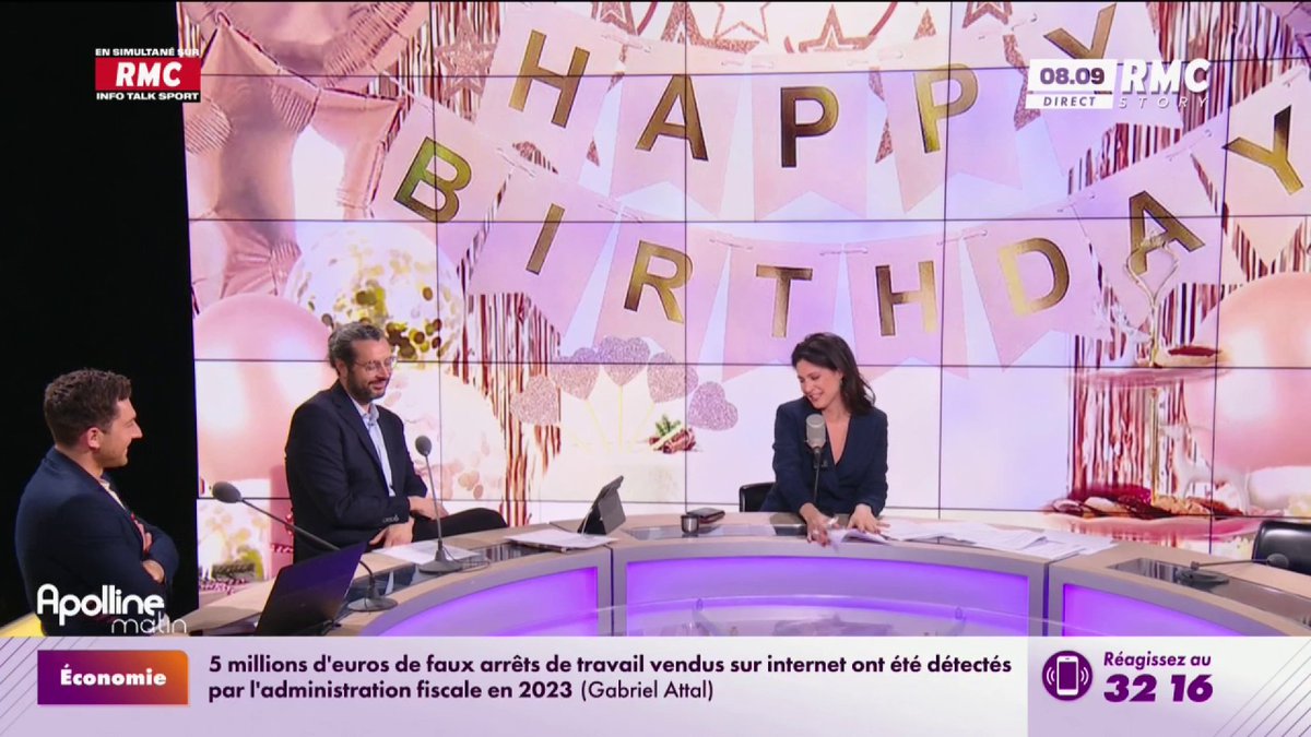 🎁 La belle surprise du fils de Apolline de Malherbe pour son anniversaire ! Joyeux anniversaire Apolline 🥳🎊🎉 #ApollineMatin
