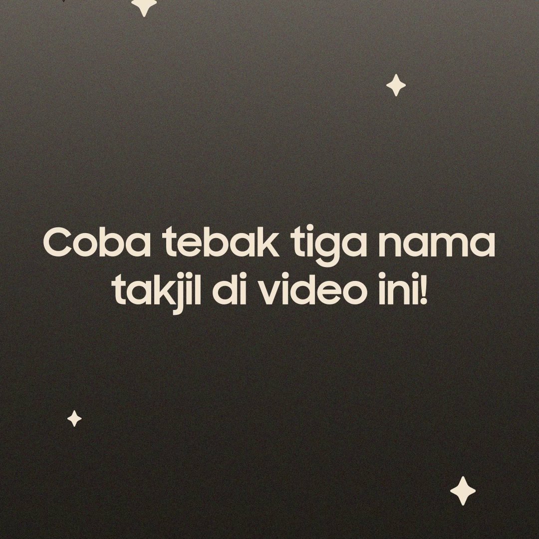 Ada digital money 2 JUTA RUPIAH untuk nemenin 4 pemenang ngabuburit. Hayo tebak para pencari takjil, apa nama tiga makanan yang coba admin cari dengan Circle to Search with Google di video ini! Jawab dengan hashtag #GalaxyS24 #EpicDiscoveryFood. Periode sampai 03 April 2024