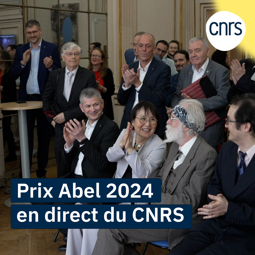 C'est au CNRS 🌍 où il a effectué sa carrière de chercheur, entouré de sa famille, de la ministre de l'enseignement supérieur et de la recherche et de ses pairs, que Michel Talagrand a assisté en direct le 20 mars 2024 à l'annonce du #AbelPrize2024. 👉