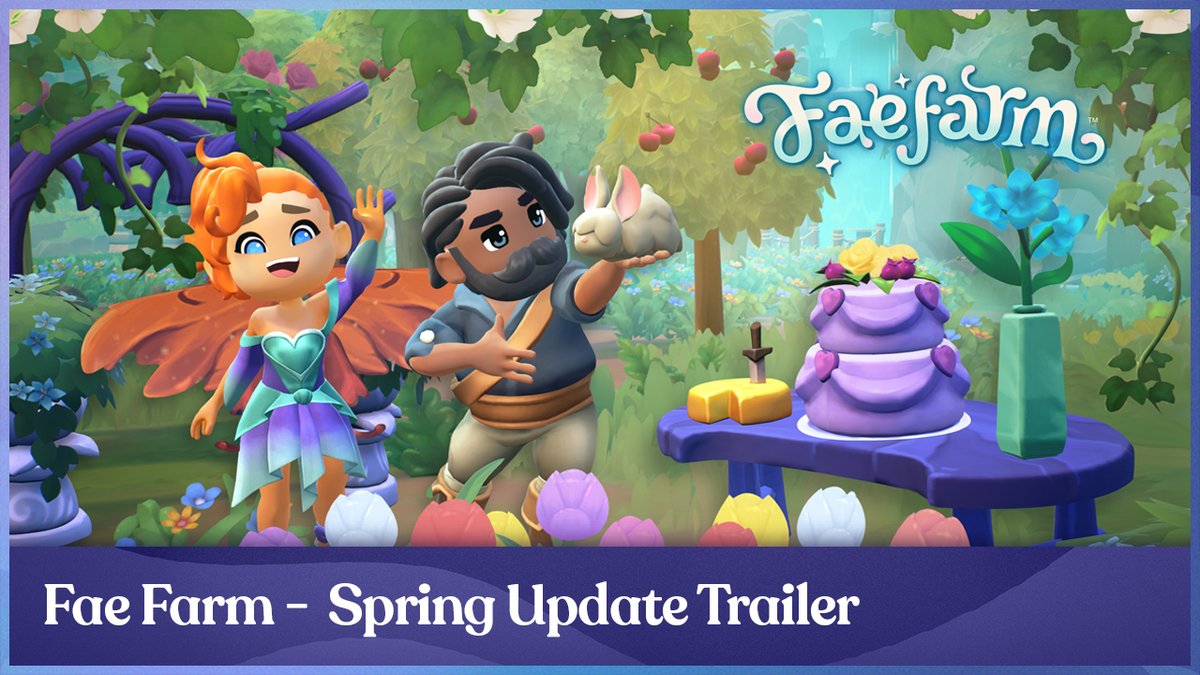 #FaeFarm's Spring Update releases today, free to all Nintendo Switch and PC players! 🌺🌼 The new update brings changes to the time speed, decorating, and romancing features as well as a vast array of new character customizations and items. ✨🧚