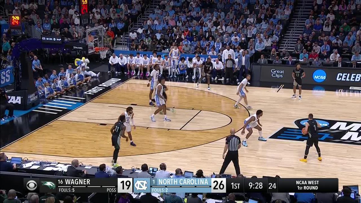 Wagner is hanging in there early 👀 #MarchMadness Wagner Men's Basketball