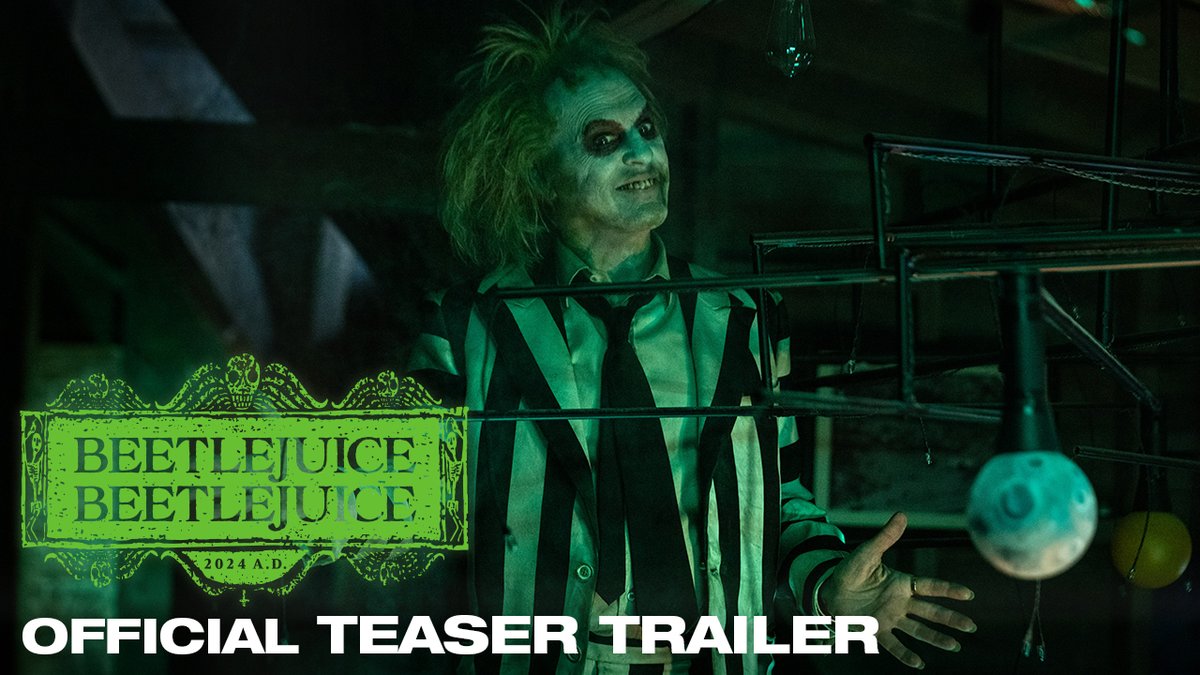 The first trailer for ‘BEETLEJUICE 2’ has been released. In theaters on September 6.