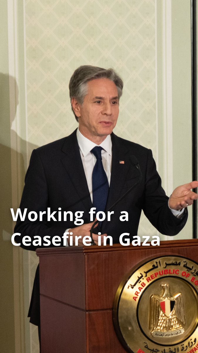 We've been working for an immediate ceasefire that secures the release of hostages. This would create space to surge more humanitarian aid in Gaza, relieve the suffering of many people, and build the foundation for an enduring peace.