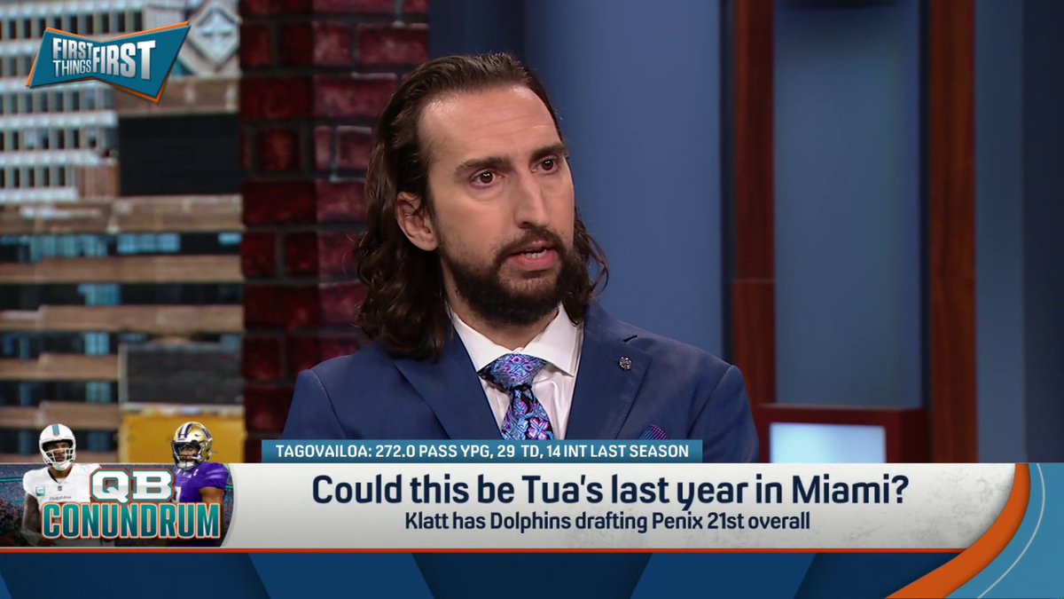 Could this be Tua's last year in Miami? "If Mike McDaniel is the coach I think he is, then yes, it could be. If I were the Dolphins, I'd call the Vikings & see what they think of Tua." — nick wright