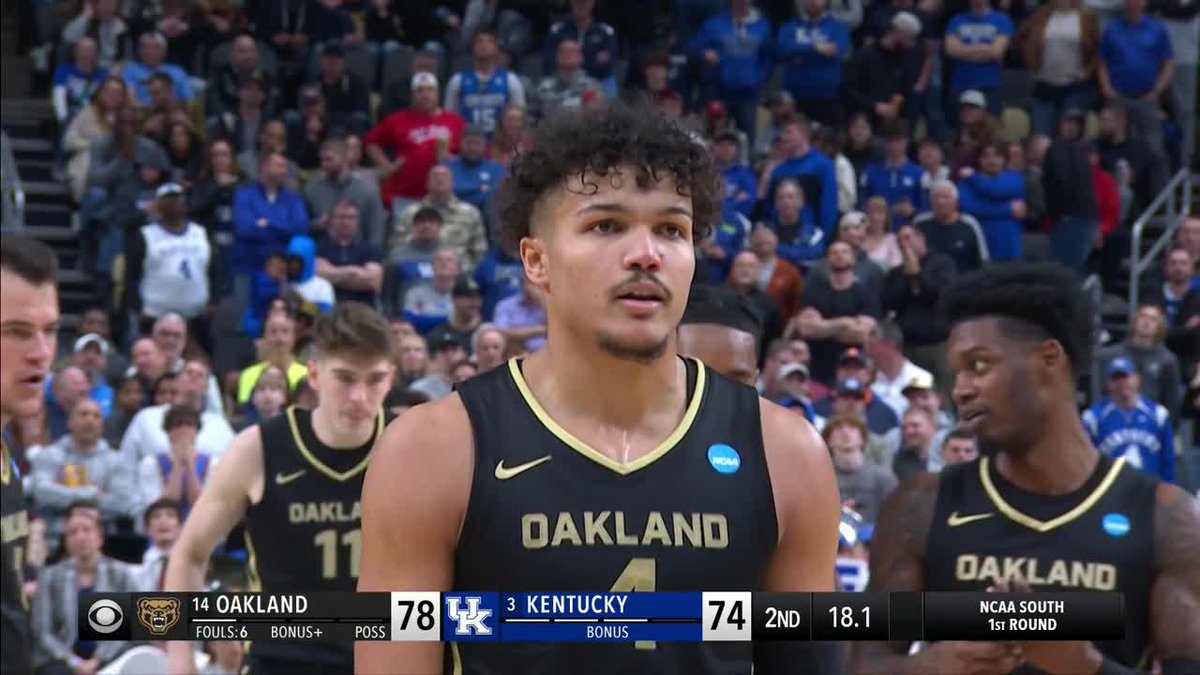OAKLAND HOLDS ON TO SHOCK KENTUCKY 😱 THIS IS MARCH MADNESS! #MarchMadness Oakland Men's Basketball
