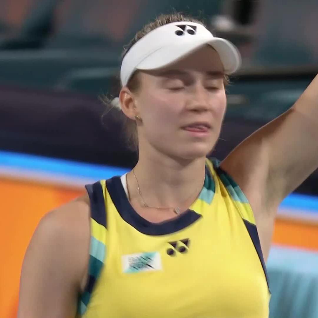 Got there in the end 🙌 Elena Rybakina overcomes a spirited effort by Tauson to prevail in 3 tight sets in her opening match of the tournament! #MiamiOpen