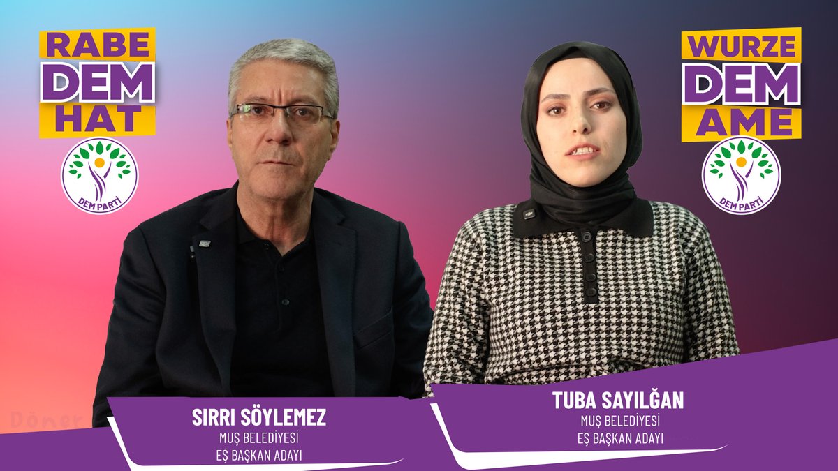 Muş'ta DEM Parti ile halklarımız kazanacak! Belediye Eş Başkan Adaylarımız anlatıyor.