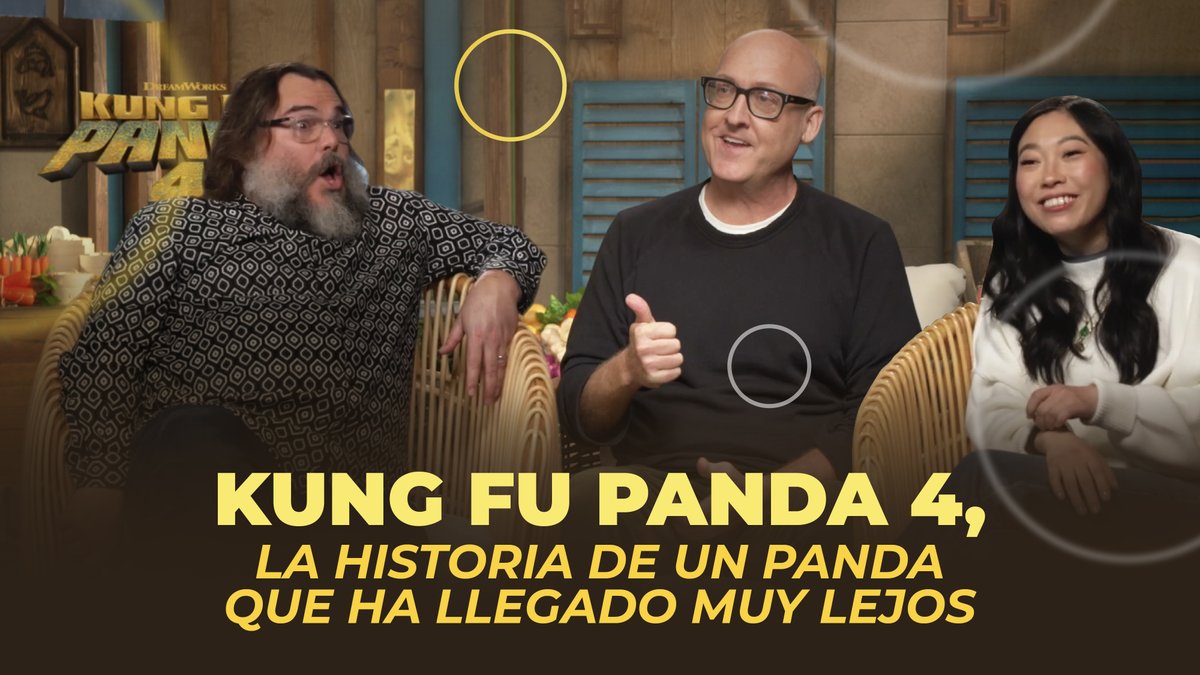 Una entrevista llena de energía del Guerrero Dragón con #JackBlack, Po, y #Awkwafina, Zhen. ¿Listo para ver #KungFuPanda4? 🐼💥🥢