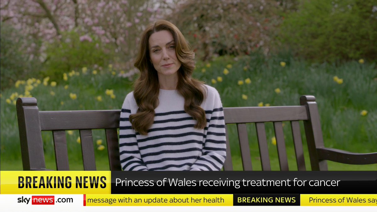 BREAKING: Kate, Princess of Wales, reveals she is having treatment for cancer Full story: 📺 Sky 501, Virgin 602, Freeview 233 and YouTube