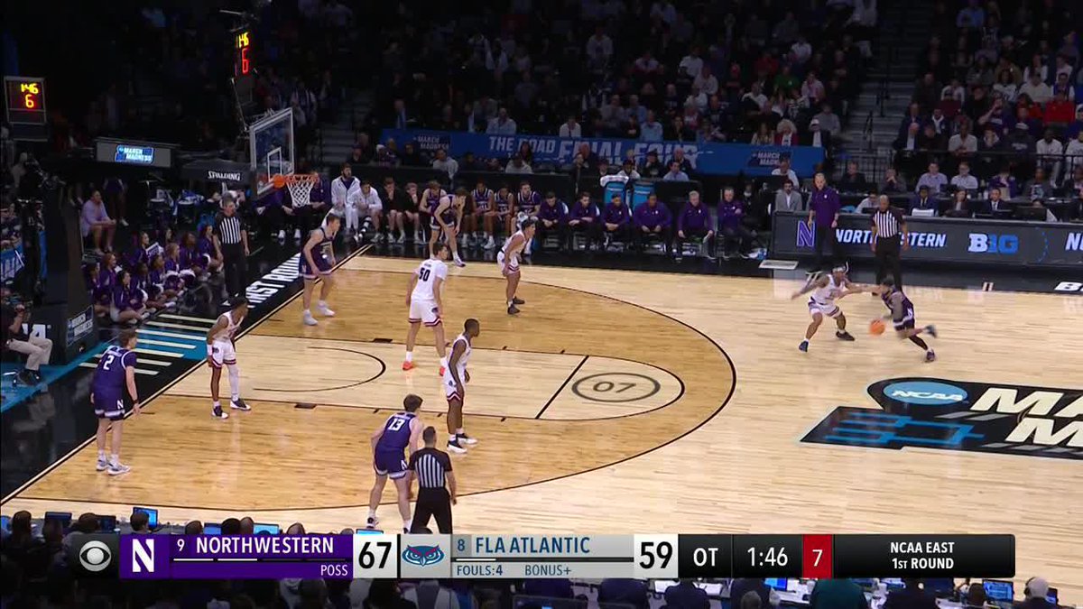 THEY. CAN'T. MISS. 🤯 IT'S ALL WILDCATS IN OT 🔥 #MarchMadness Northwestern Basketball