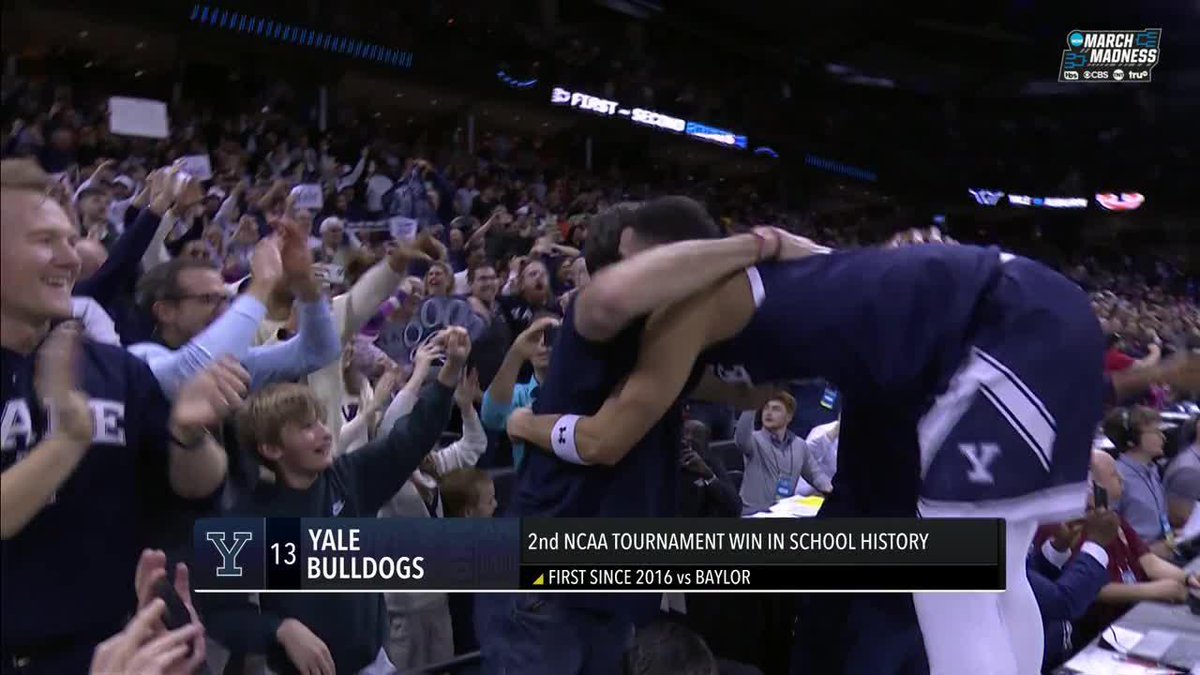 YALE PULLS THE UPSET OVER AUBURN! 😱 THIS IS MARCH! #MarchMadness Yale Men's Basketball