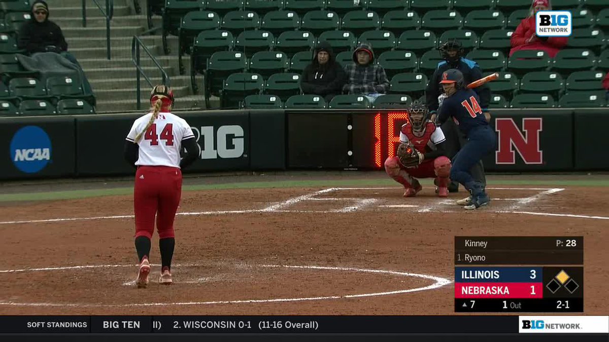 Let’s make something happen. Caitlynn:) subs in to play RF with one out and pulls off this double play to send us into the bottom of the inning!! M7 | Bland, Gray, Bacon due up.