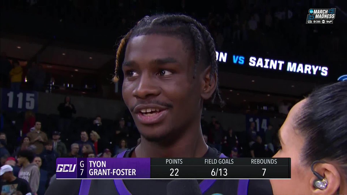 "Just because I couldn't play, the dream never went away." —Grand Canyon Men’s Basketball's Tyon Grant-Foster