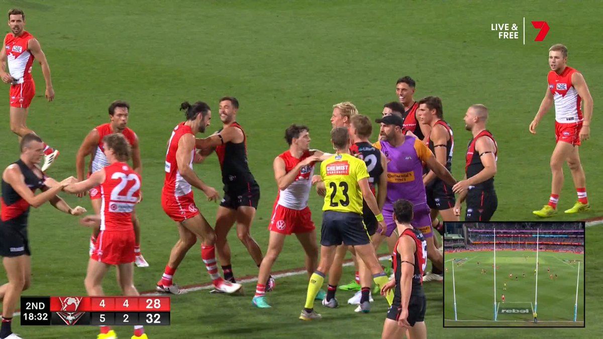 There's a fair bit happening out there! #AFLSwansDons