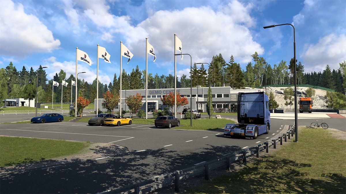 While we are still working hard on the 1.50 update, today we bring you a sneak peek of what is about to come! In cooperation with our friends from Scania Group, we will add the famous Scania Demo Centre, in Södertälje, Sweden, to ETS2! 🇸🇪 See more 👇