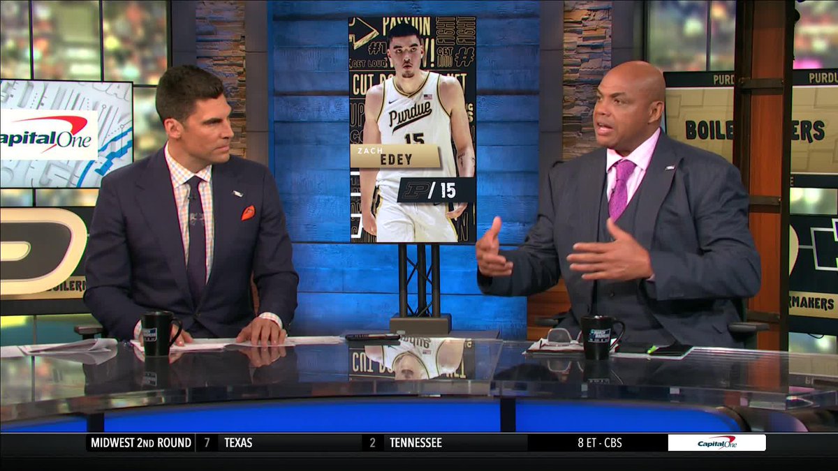 "Zach Edey gets a bad rap. ... He isn't the reason they're losing. He's the reason they're the No. 1 seed." —Charles Barkley