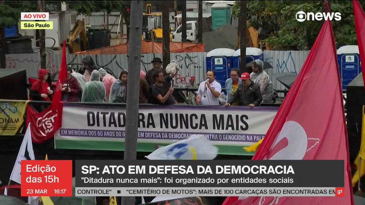 Nem com apoio da Globo o PT consegue encher uma calçada. Que fracasso hein?