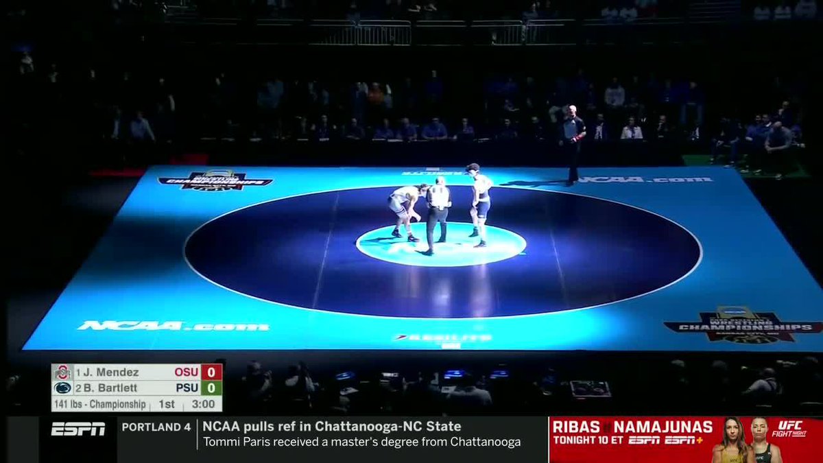 A takedown to seal the title for Levi Haines at 157! #PSUwr