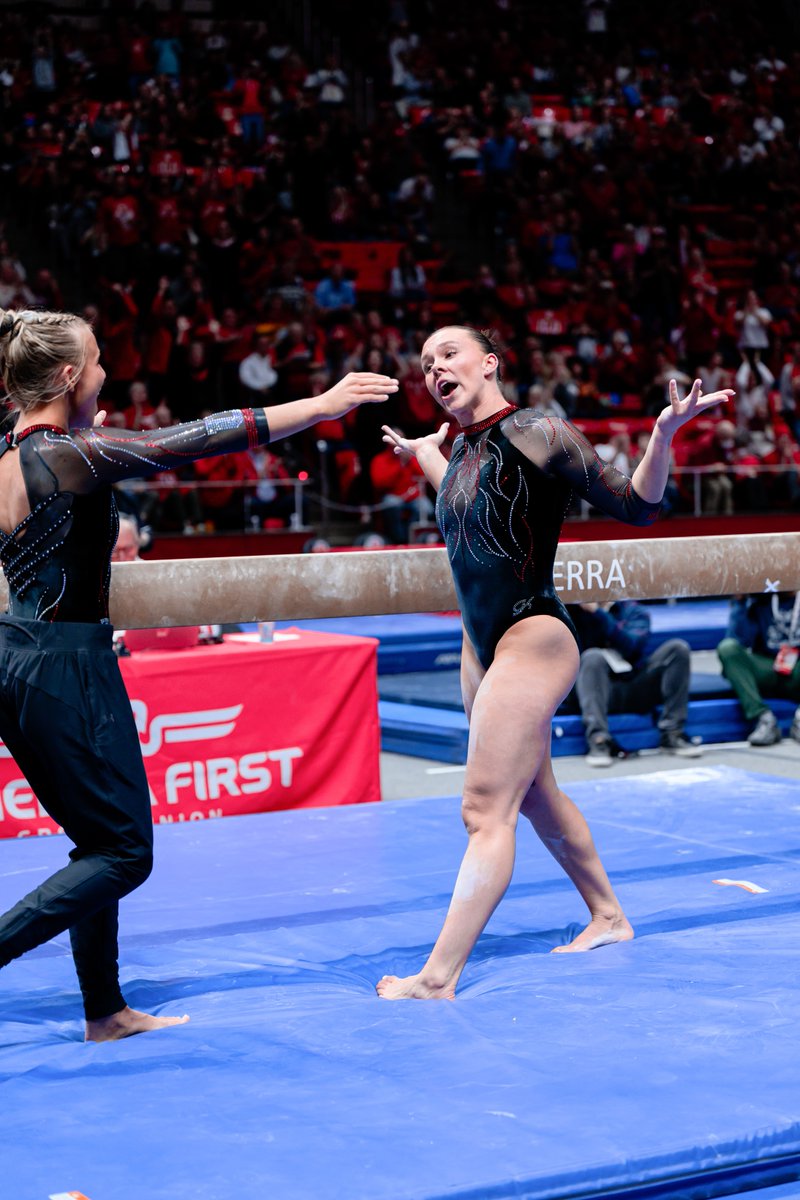 Leader. Record-Breaker. Legend. Goat. @Maile_Okeefe is your all-time Utah Gymnastics record holder for perfect 10s after her FIFTEENTH perfect score tonight. 👑 #WeOverMe | #RedRocks