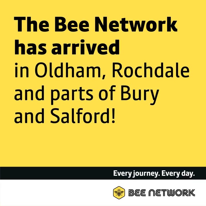 Oldham, Rochdale and parts of Bury and Salford's buses have joined the #BeeNetwork! Find out what it means for you by clicking here 👉