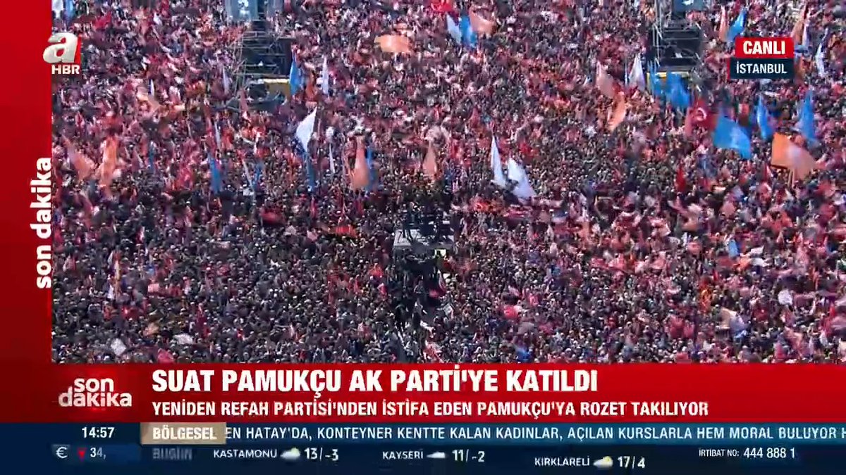 #SONDAKİKA Suat Pamukçu AK Parti’ye katıldı Yeniden Refah Partisi’nden istifa eden Pamukçu’ya rozeti takıldı