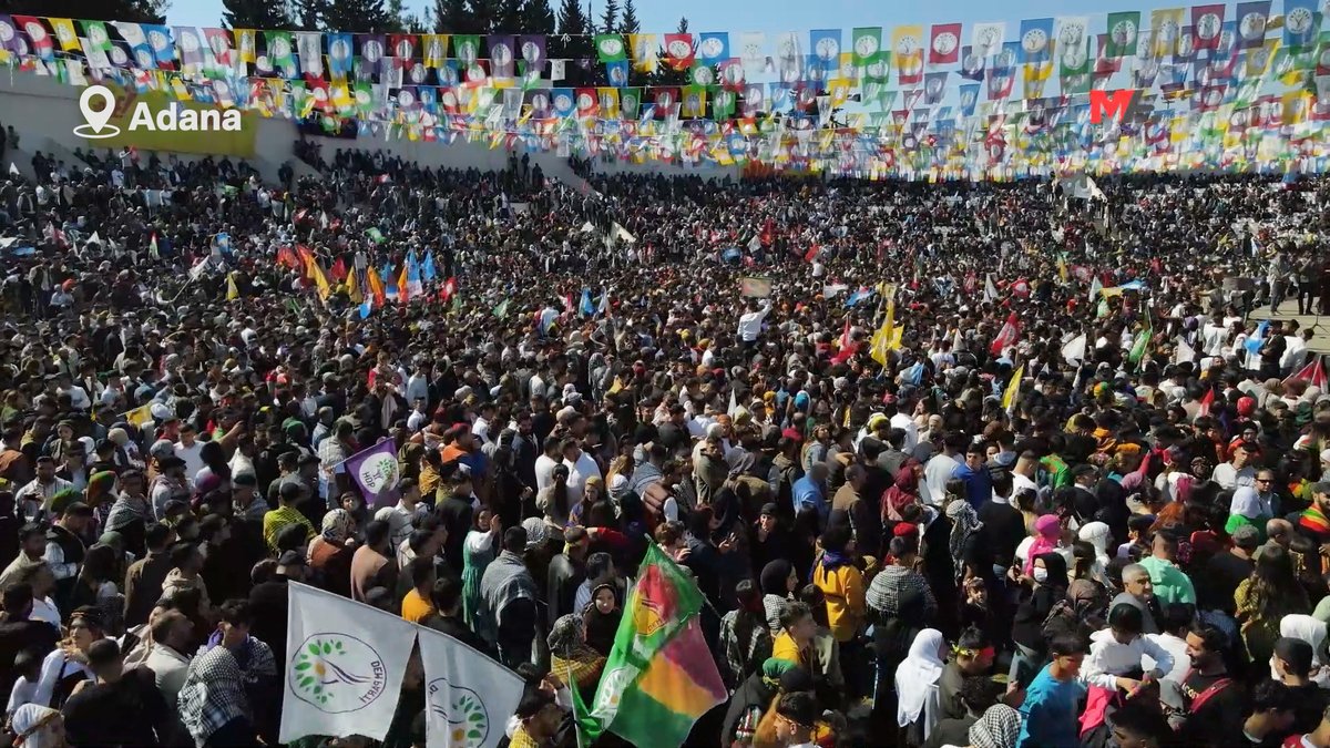 🚨SON DAKİKA | Adana’daki Newroz Kutlaması Tarihe Geçti! ▪️İğne atsan yere düşmez!