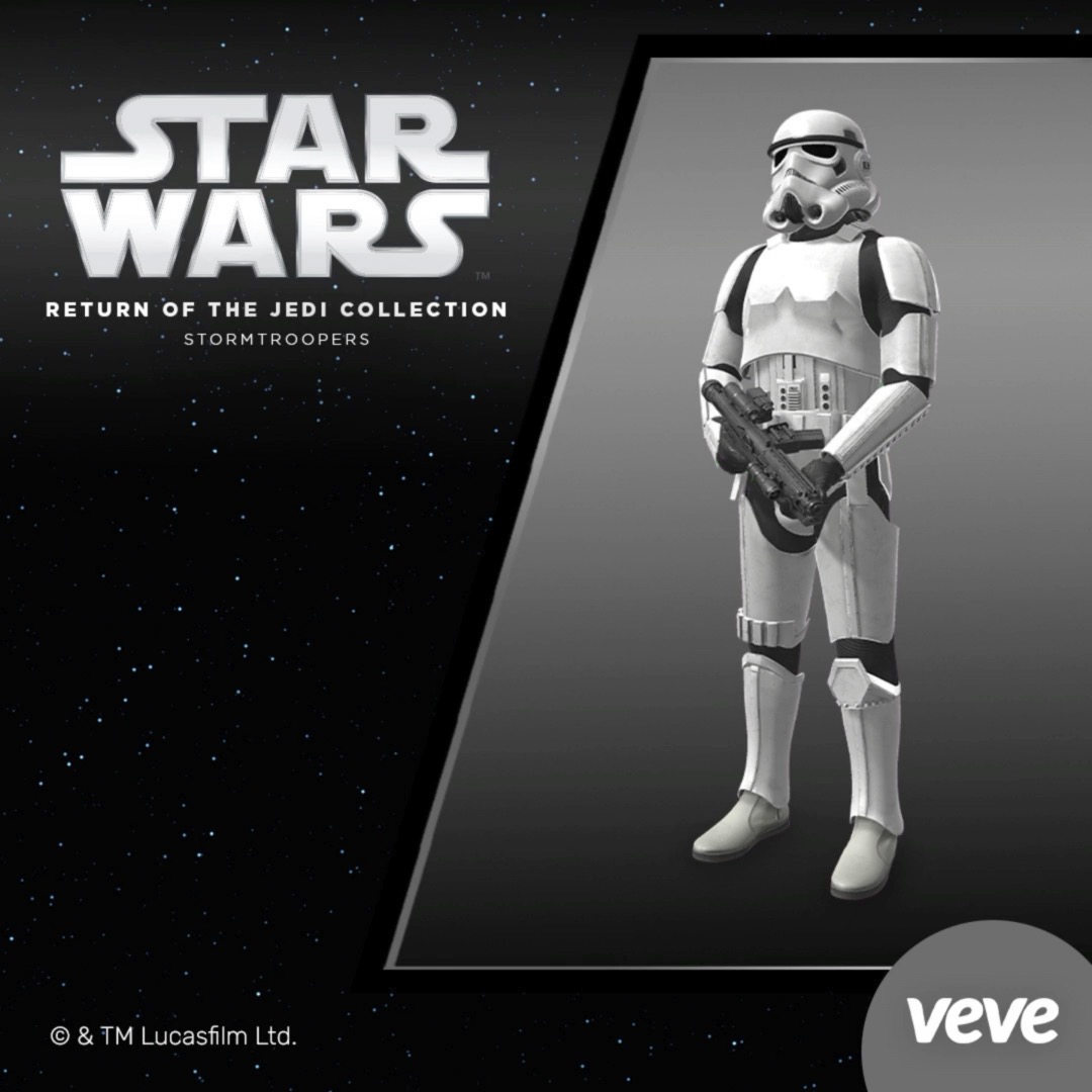 Waitlist is open! With a mastery of blasters, Stormtroopers can launch relentless assaults in overwhelming numbers! Two Star Wars digital collectibles drop in blind box Waitlist format at 8 AM PT: 🤍🖤