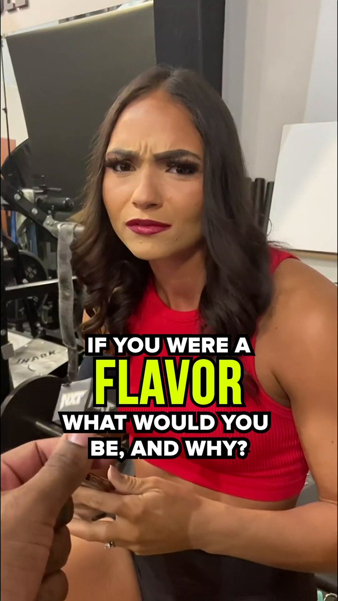 "If you were a flavor what would you be, and why?" Some of these answers 😂 #WWENXT
