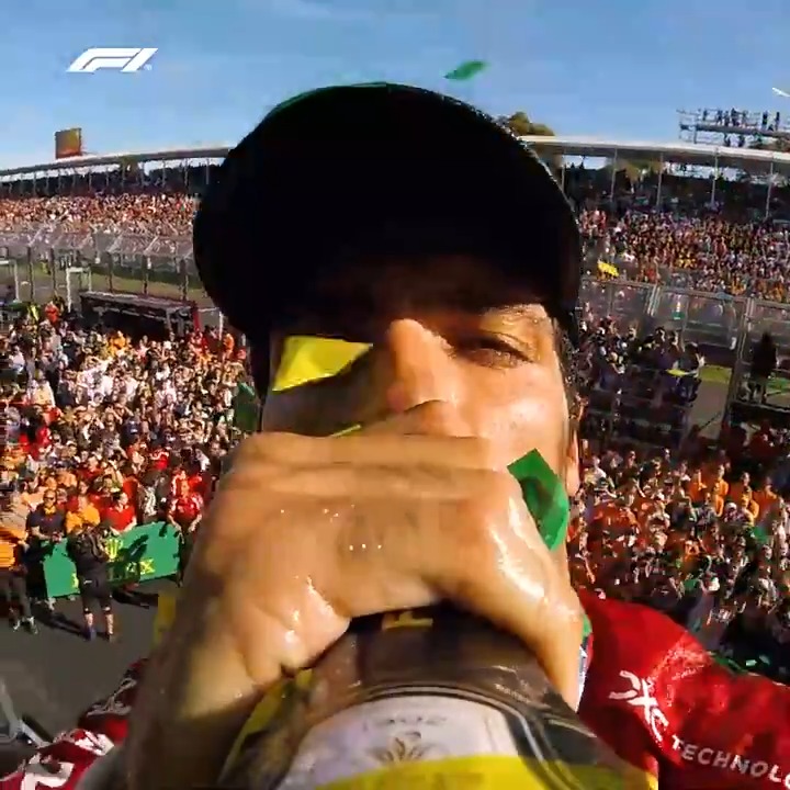 Drink it in, Carlos 🥳 #F1 #AusGP Ferrari Trento