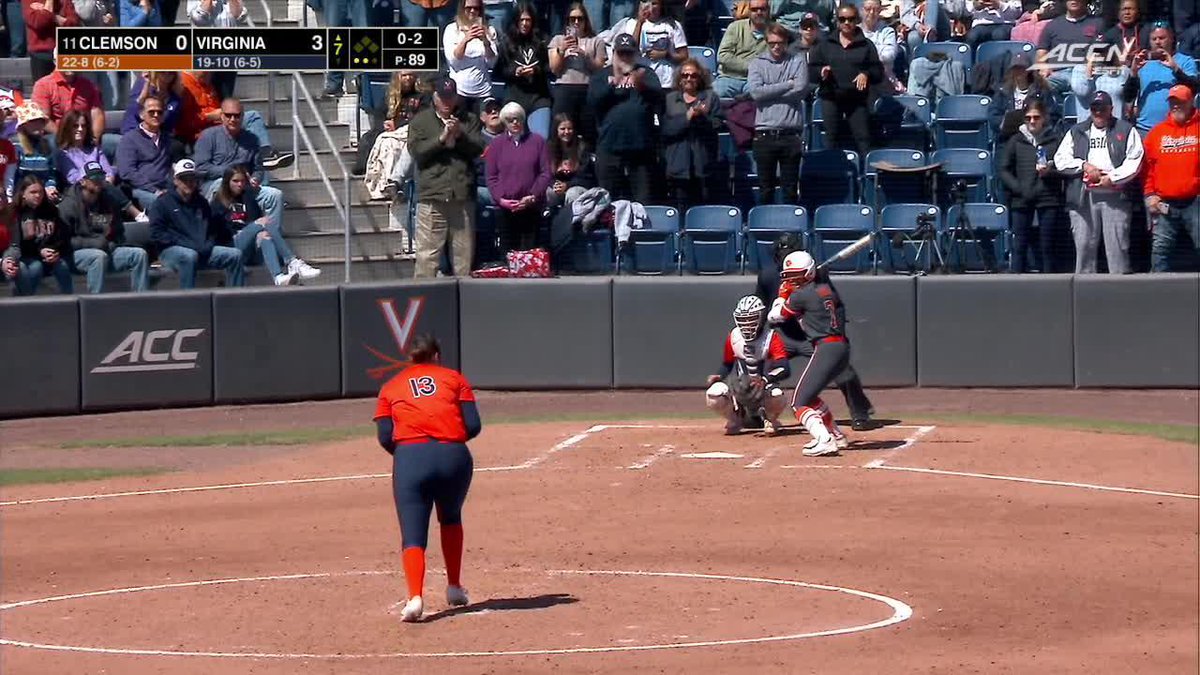 THE HOOS WIN X2 Virginia gets their second upset win and first series win in program history against No. 11 Clemson. The final score: 3-0! #NCAASoftball x 🎥 ACCNX / Virginia Softball