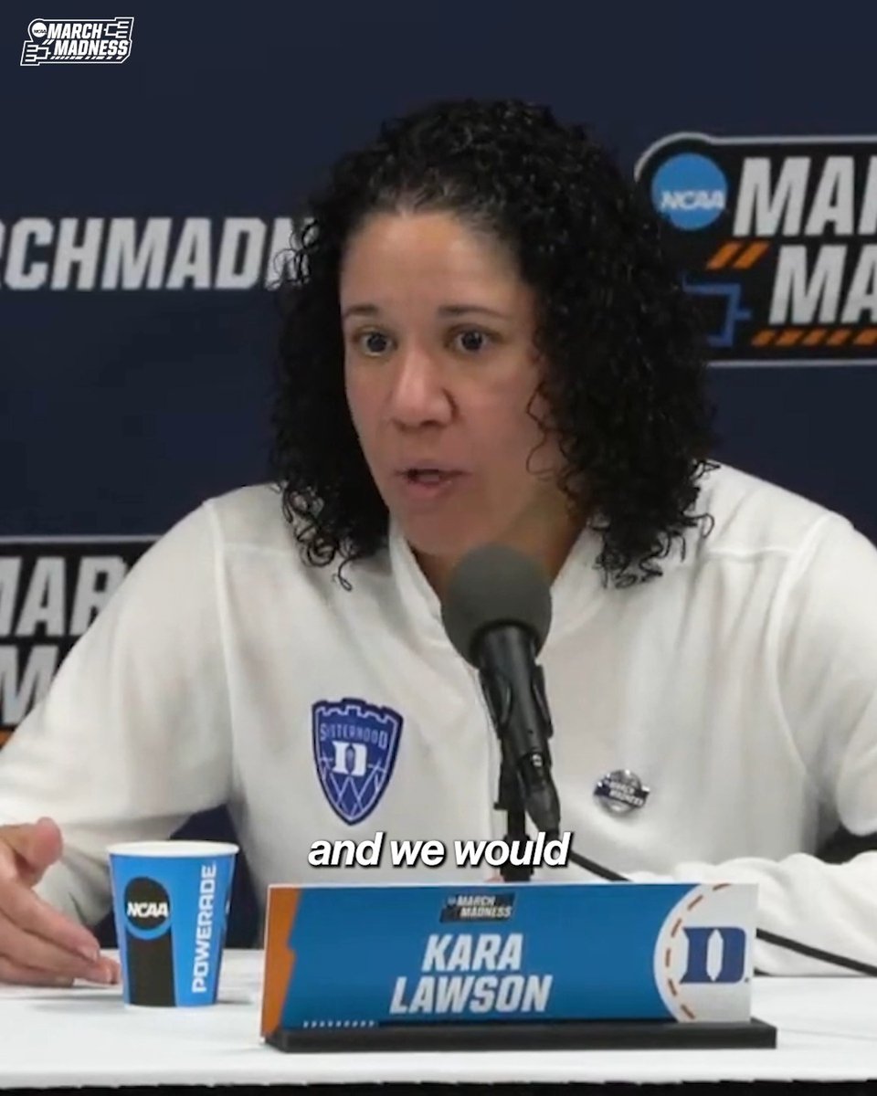 "We operate on reality in our program." Kara Lawson discusses how their team overcomes adversity and grows as a result. #MarchMadness x Duke Women’s Basketball