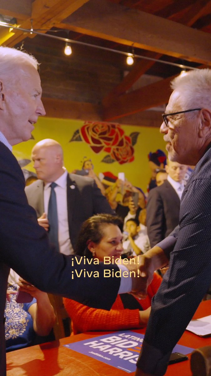 I’m proud to stand with the Latino community today and every day. Together, we will beat Donald Trump again.