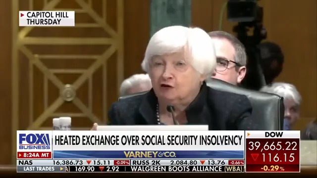 🚨 Biden Treasury Secretary Janet Yellen admits Biden doesn't actually have a plan for Social Security: "The president doesn't have a plan — he has principles..."