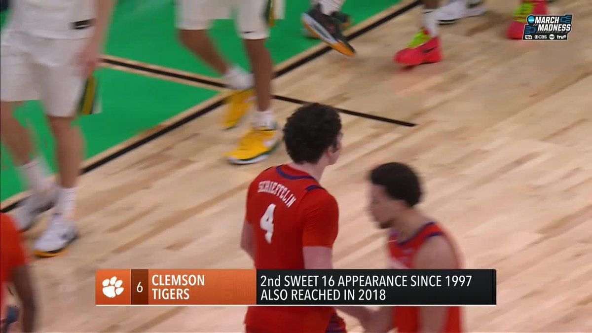 WELCOME TO THE #SWEET16 Clemson Basketball 🐅 #MarchMadness