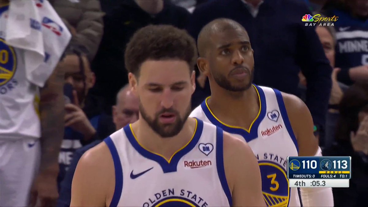 The Warriors had a chance to tie it at the end of regulation