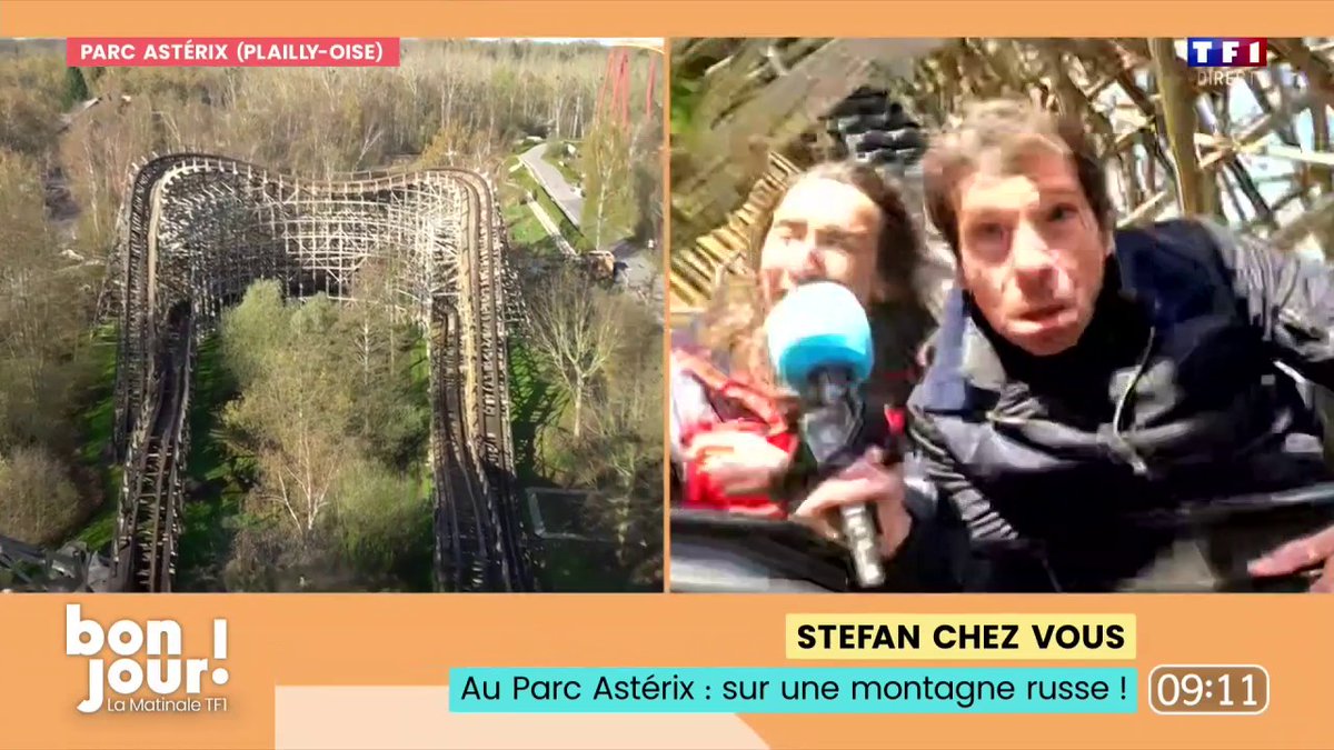 😭 "C'est bon ? C'est bientôt fini ?" : on a perdu notre Stefan Etcheverry dans l'attraction Tonnerre de Zeus du Parc Astérix #BonjourLaMatinaleTF1