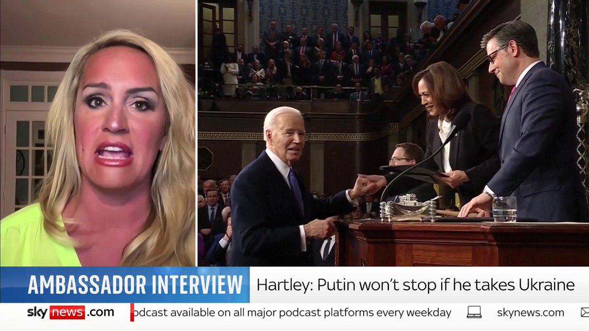 'Do you not agree with the US Ambassador to the UK that Putin won't stop at Ukraine if he is victorious?' - Kay Burley US journalist Scottie Nell Hughes says "I do not agree with her" adding "why are we continuing to invest in a obviously losing war"