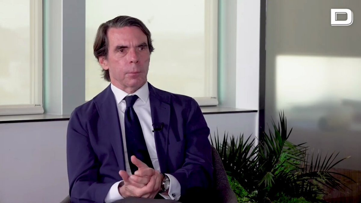 Aznar: "Hay un gobierno de energúmenos" y se ríe al hablar de "la destrucción" de España… 🛑Ver informe: