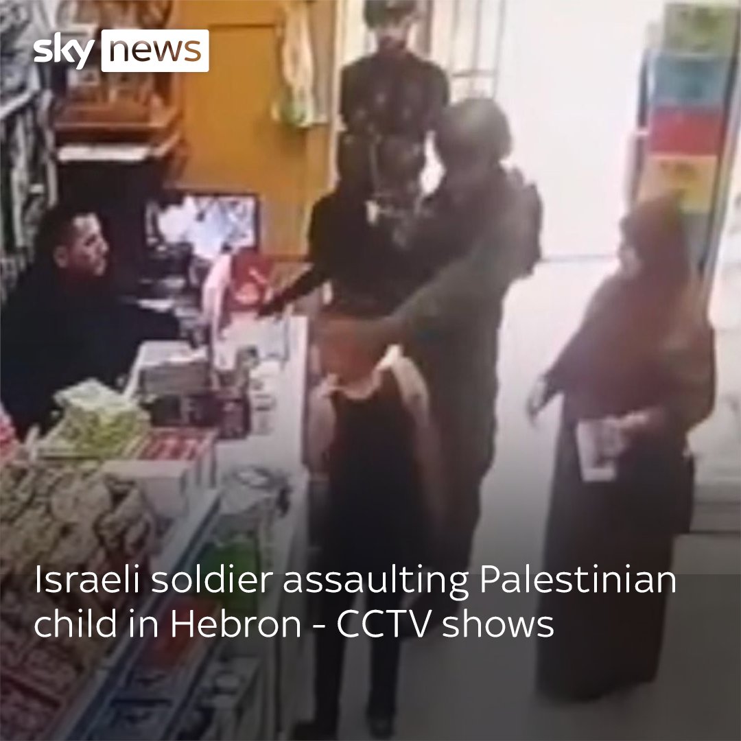 CCTV footage shows Israeli forces assaulting a child in a shop in Hebron in the occupied West Bank. An IDF spokesperson said the "conduct that emerged from the video does not align with IDF values and orders and the incident is being reviewed.”