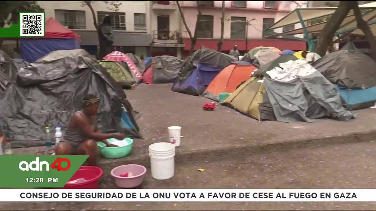 🚨Miranda fue abusada sexualmente cuando buscaba una oportunidad laboral...Sin un techo, sin comida ni agua: así es como en condiciones inhumanas viven 503 migrantes en la Plaza Giordano Bruno en la col. Juárez Toda la información con Sarahi Uribe ➡️