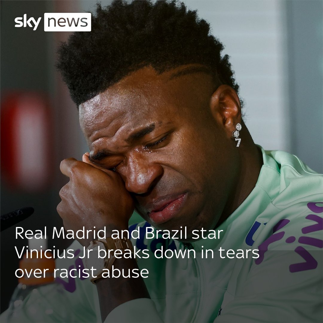 Brazil's Vinicius Jr became emotional as he tried to hold back the tears after being asked about the racism he has faced whilst playing for Real Madrid. The 23-year-old, who moved to the Bernabeu in 2018, has been a victim of racist abuse.