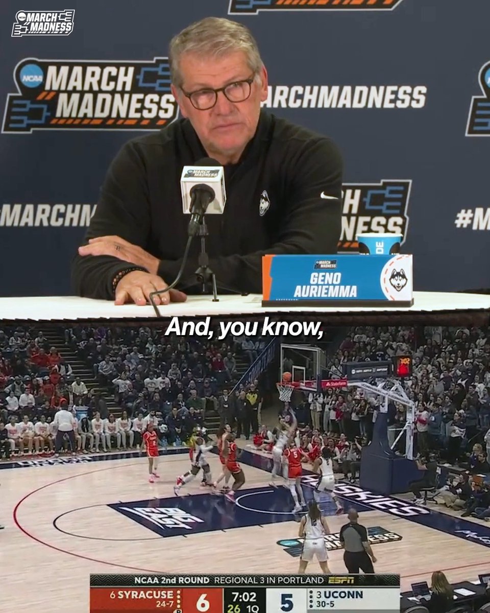 "We have the best player in America. And everyone that watched, knows it." 🗣️ Geno on Paige Bueckers ⬇️ #MarchMadness x UConn Women’s Basketball