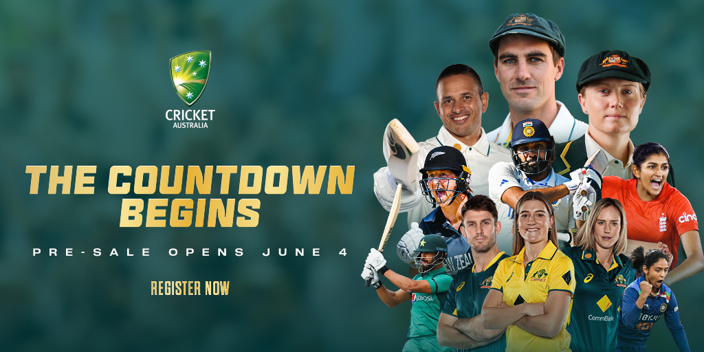 The Countdown Begins. The world’s best are heading our way. The Border-Gavaskar Trophy and Women’s Ashes will headline a blockbuster summer of cricket! -
