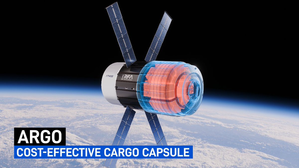 Explore Argo, our cost-effective cargo capsule with end-to-end service for €150M/launch for 4,000kg up-and-down mass &amp; 15.5m³ pressurized cargo volume. Developed with Space Cargo Unlimited &amp; ATMOS Space Cargo, Argo is our commitment to rebuilding independent European space cargo capabilities.